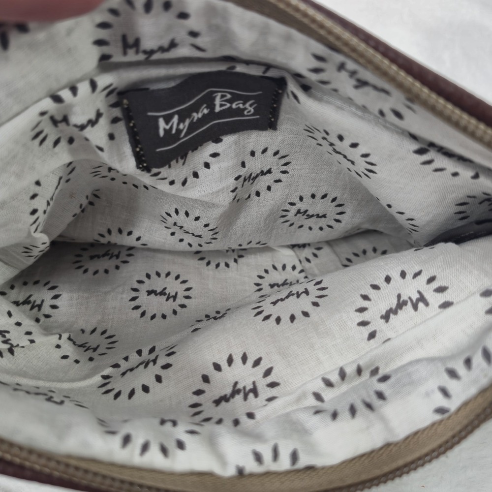 Myra Bag S-1912 Aztec Canvas Leather Pouch Clutch Wristlet Traveler New - Picture 9 of 9
